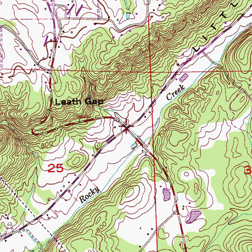 Topographic Map of Leath Gap (historical), AL