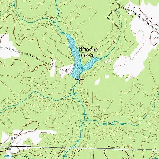 Topographic Map of Woodys Dam, VA