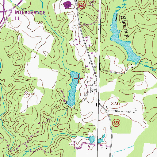Topographic Map of Cain Dam, VA