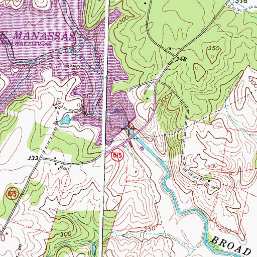 Topographic Map of Broad Run Dam, VA