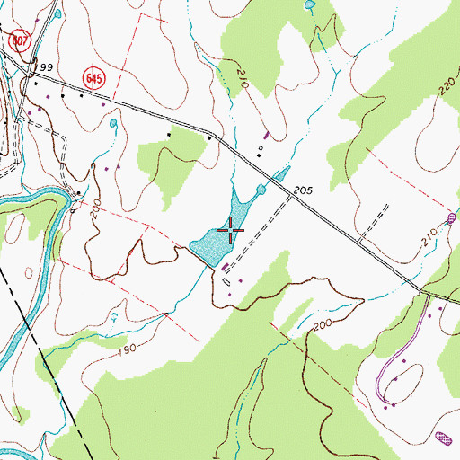 Topographic Map of Bagley Pond, VA