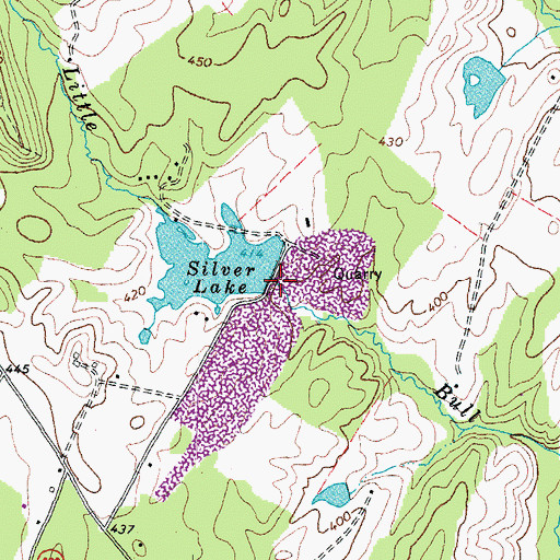 Topographic Map of Silver Lake Dam, VA
