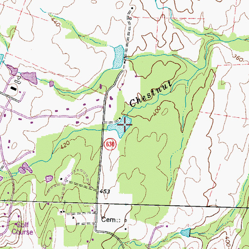 Topographic Map of Aldred Pond, VA