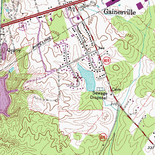 Topographic Map of Lake View Estates Dam, VA