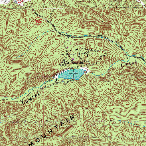 Topographic Map of Ottari Lake, VA