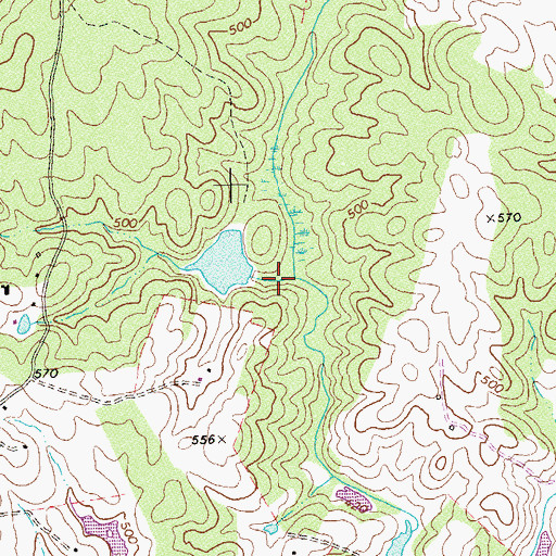Topographic Map of Liverman Dam, VA