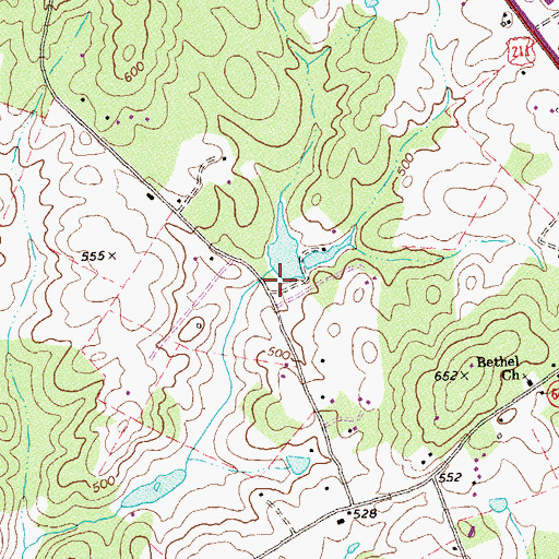 Topographic Map of Sweeney Dam, VA