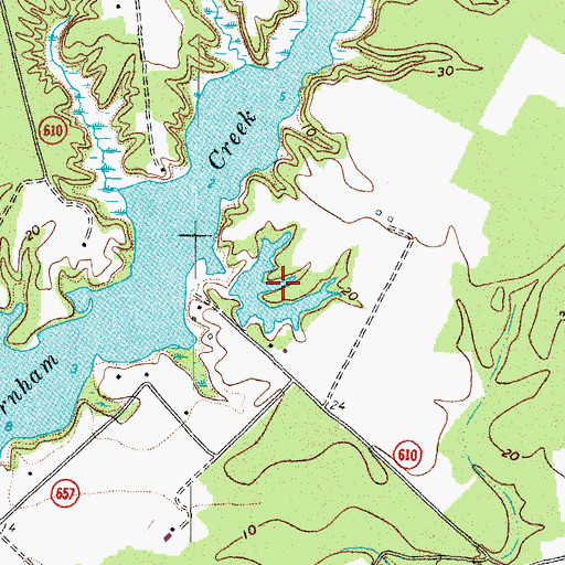 Topographic Map of Marshall Dam, VA
