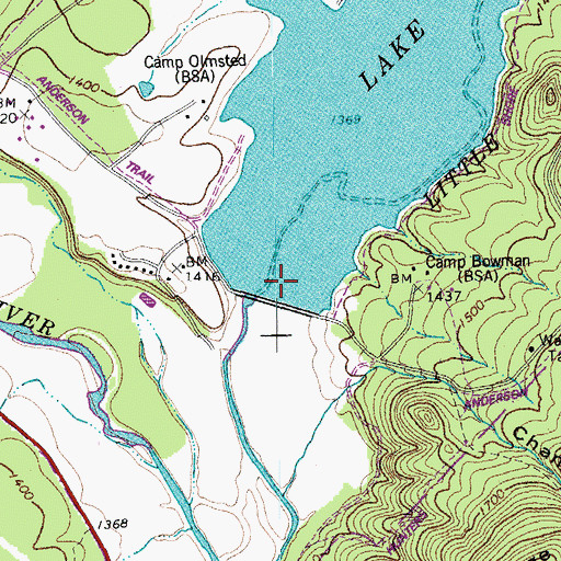 Topographic Map of Goshen Dam, VA