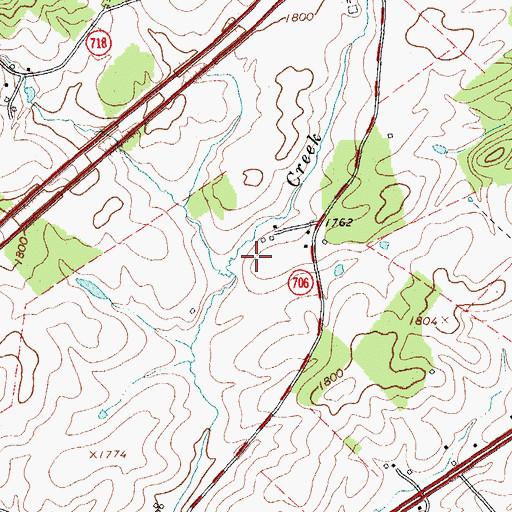 Topographic Map of Willow Lake, VA