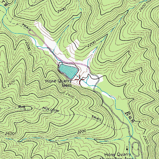 Topographic Map of Lower North River Number 83 Dam, VA