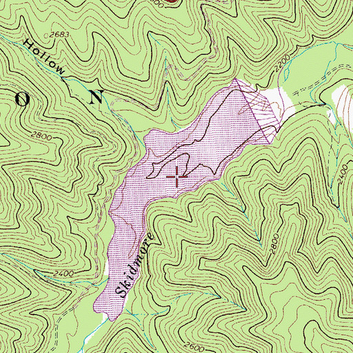 Topographic Map of Skidmore Fork Lake, VA