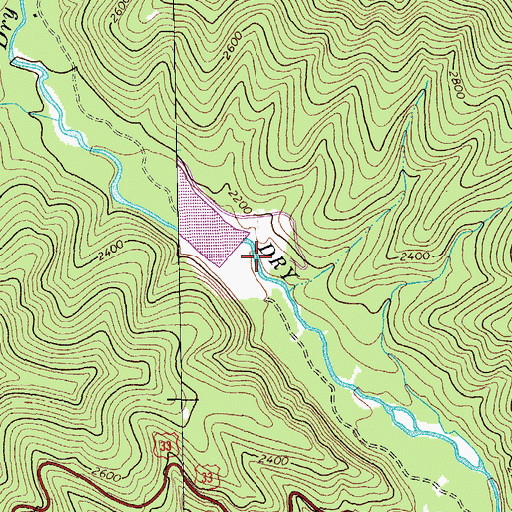 Topographic Map of Lower North River Dam Number 82, VA