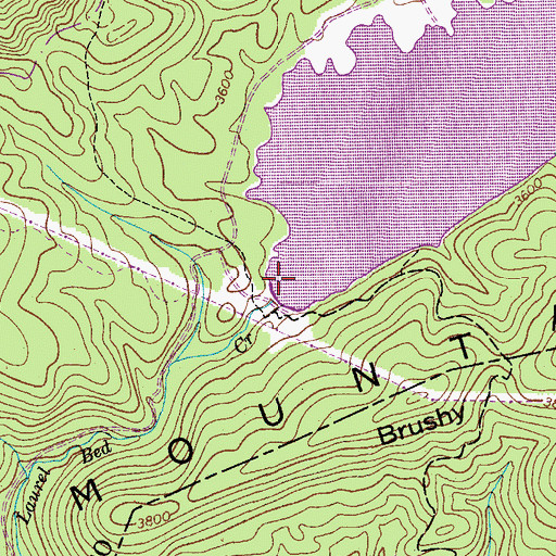 Topographic Map of Laurel Bed Dam, VA