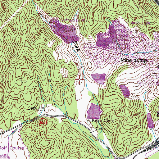 Topographic Map of Moss Number Three Preparation Plant Upper Slurry, VA