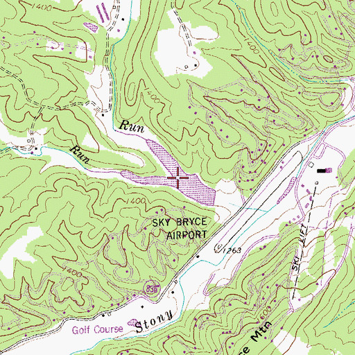 Topographic Map of Lake Carroll, VA