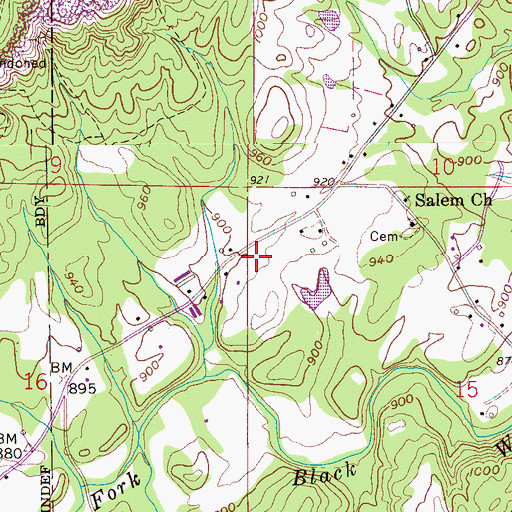 Topographic Map of Moodys Chapel, AL