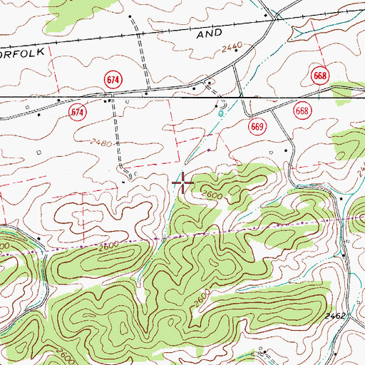 Topographic Map of Hungry Mother Dam, VA