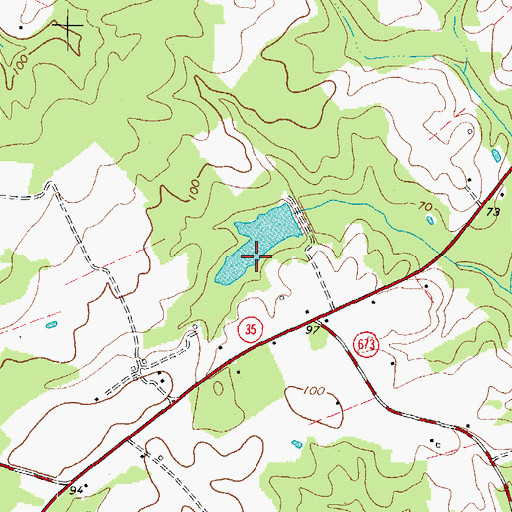Topographic Map of Princes Dam, VA