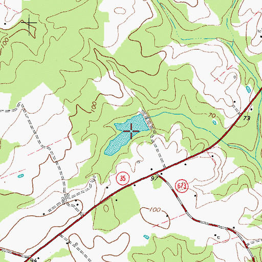Topographic Map of Princes Pond, VA