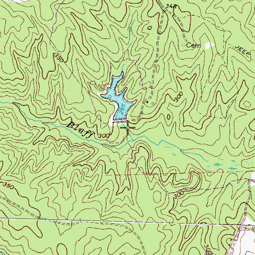 Topographic Map of Flythe Dam, VA