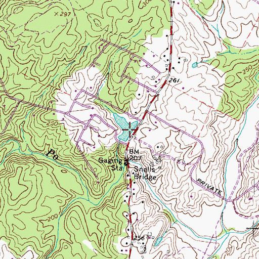 Topographic Map of Gordons Dam, VA