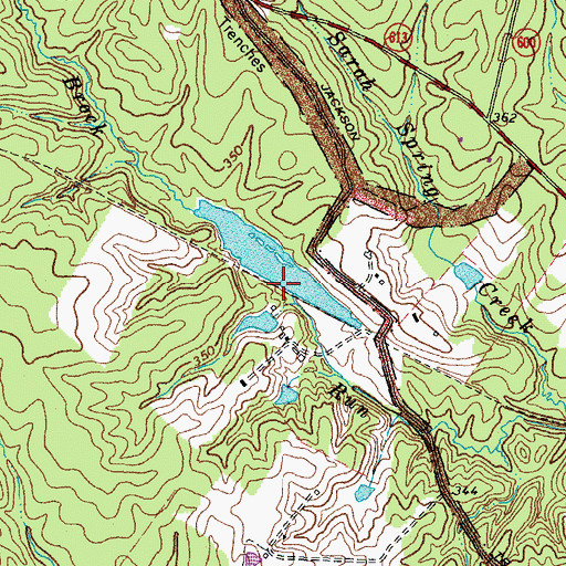 Topographic Map of Ashbys Dam, VA