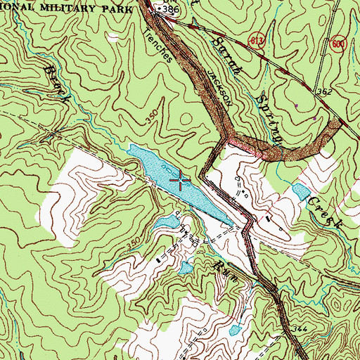 Topographic Map of Ashbys Pond, VA