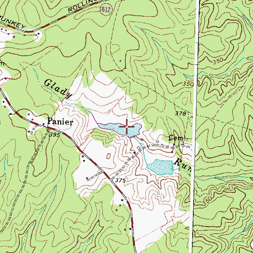Topographic Map of Rams Lake, VA