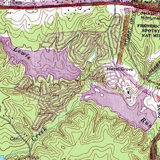 Topographic Map of Hazel Grove Lake Dam, VA