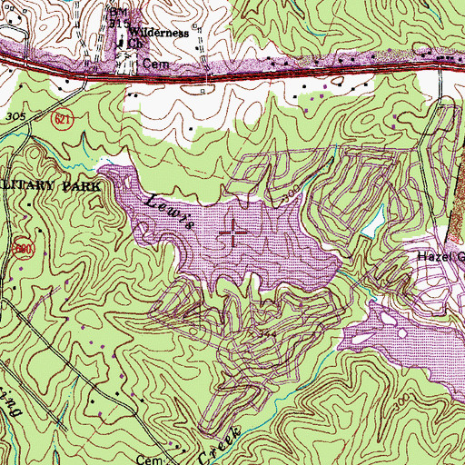 Topographic Map of Hazel Grove Lake, VA
