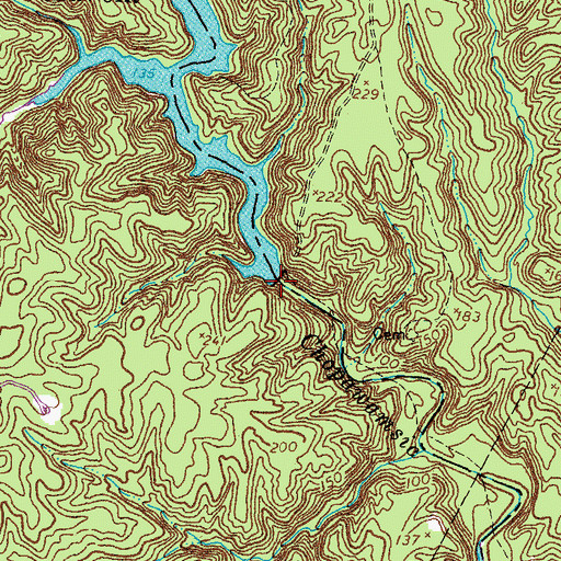 Topographic Map of Breckinridge Dam, VA