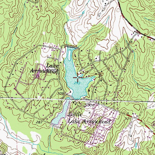 Topographic Map of Big Lake Arrowhead, VA