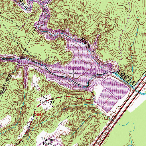 Topographic Map of Smith Lake, VA