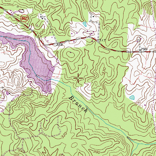 Topographic Map of Curtis Memorial Park Dam, VA