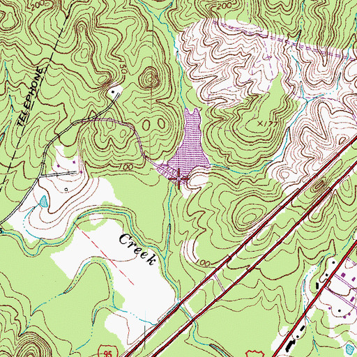 Topographic Map of Potomac Creek Number Two Dam, VA