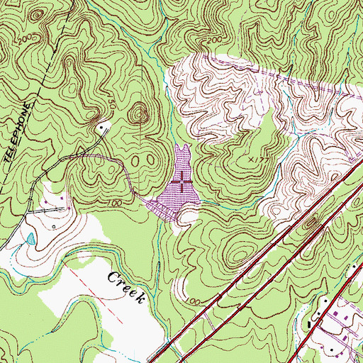 Topographic Map of Potomac Creek Site Two Lake, VA