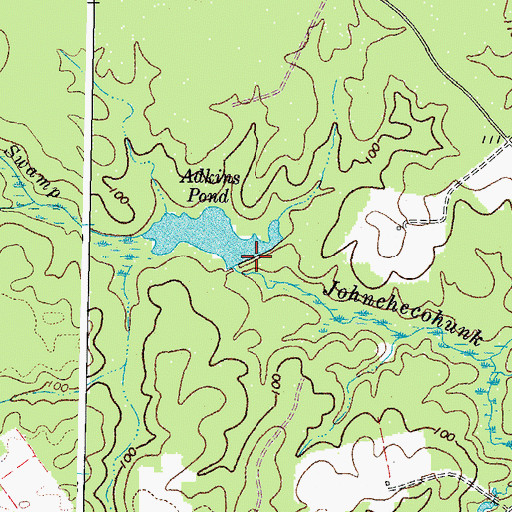 Topographic Map of Atkins Dam, VA