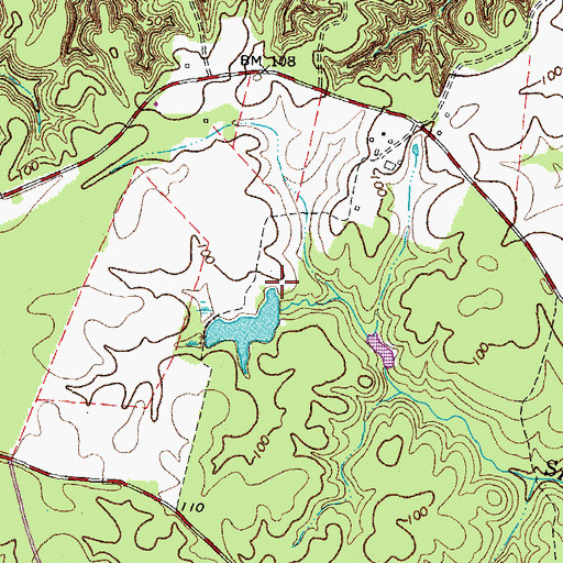 Topographic Map of Eastover Dam, VA