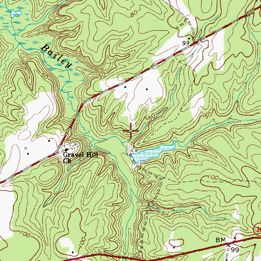 Topographic Map of Gray Dam, VA