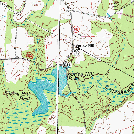 Topographic Map of Spring Hill Dam, VA