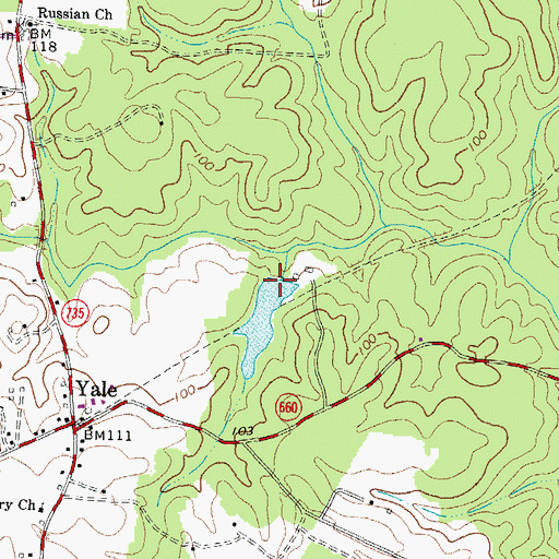 Topographic Map of Magee Dam, VA