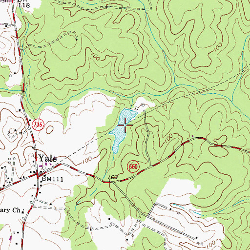 Topographic Map of Magee Pond, VA