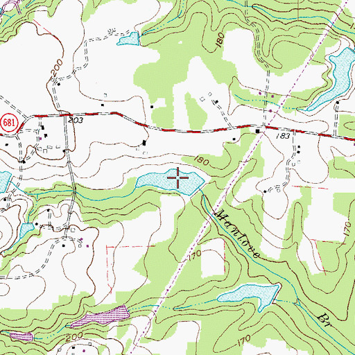 Topographic Map of Parsons Number One Pond, VA