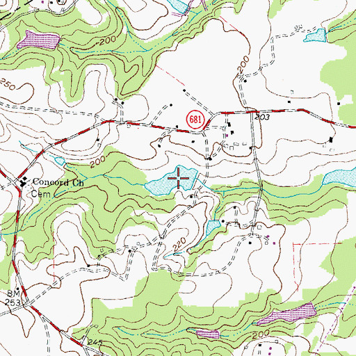 Topographic Map of Parsons Number Two Pond, VA