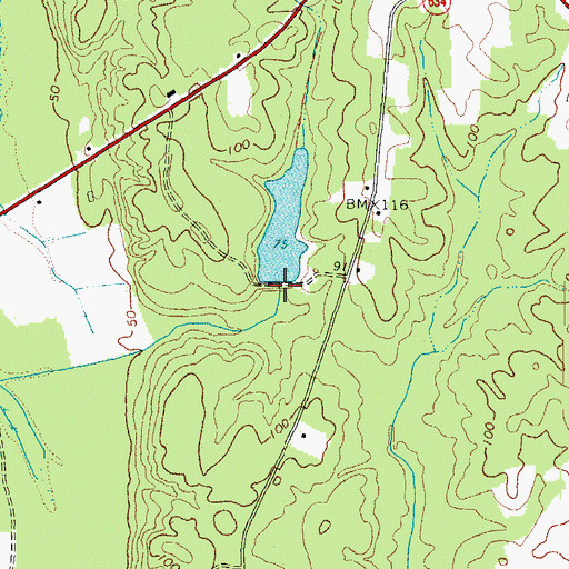 Topographic Map of Renney Dam, VA