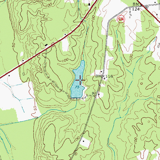 Topographic Map of Renney Pond, VA