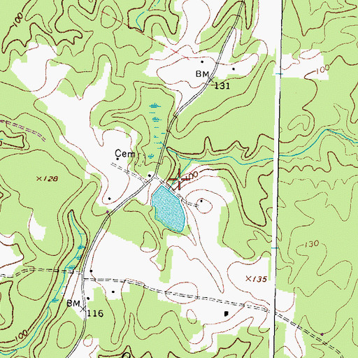 Topographic Map of Johnson Dam, VA