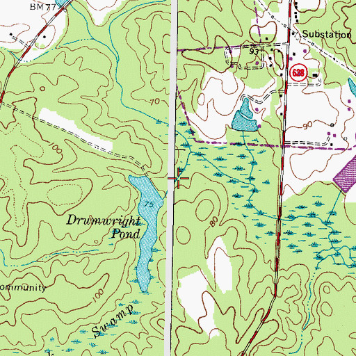Topographic Map of Carroll Dam, VA