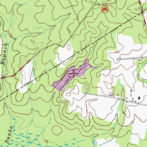Topographic Map of Morgans Pond, VA